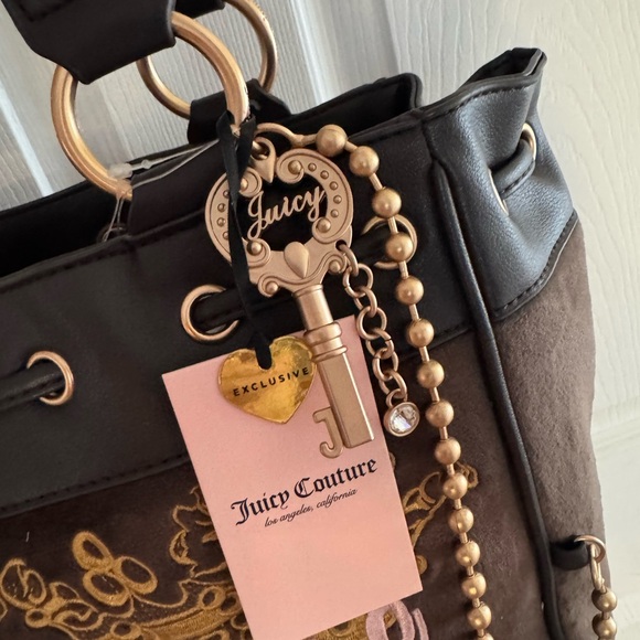 Juicy Couture - The Key to Juicy Tote - Chocolate and Pink - Picture 2 of 7